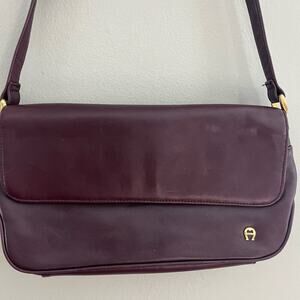 Vintage Aigner Oxblood Leather Crossbody Bag